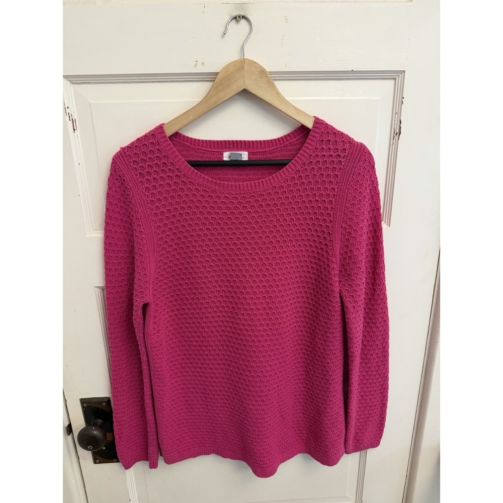 Old Navy Women's Pink Knit Sweater Cotton Blend Size Large